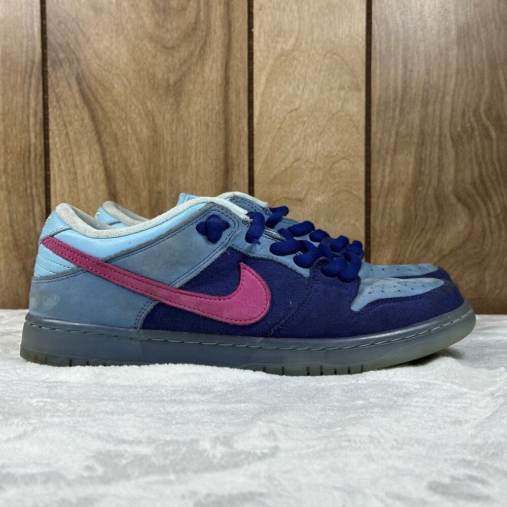 Nike Shoes Mens 11 Run The Jewels Dunk Low SB 4/20 Blue Pink Suede Skateboarding